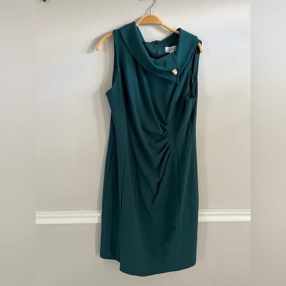 NEW TAHARI ARTHUR S. LEVINE GREEN DRESS SIZE: 14 - Picture 1 of 4